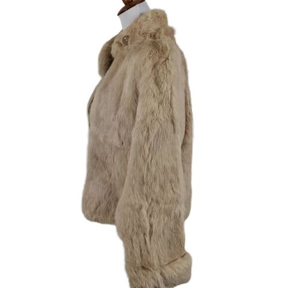Vintage Cream Real Rabbit Fur Jacket | 1970s | Made in Korea - Picture 2 of 5